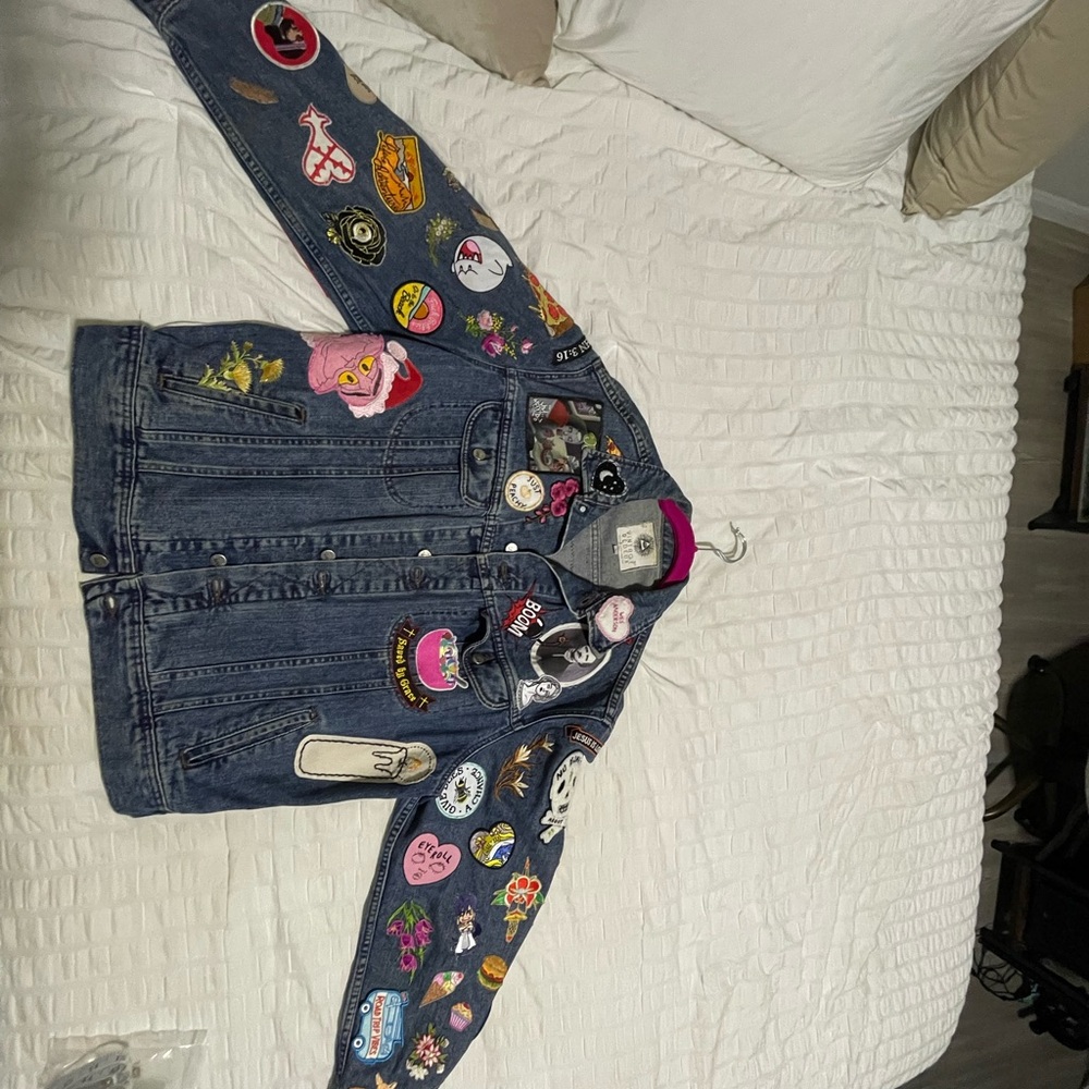 Patch Denim Jacket L - image 3